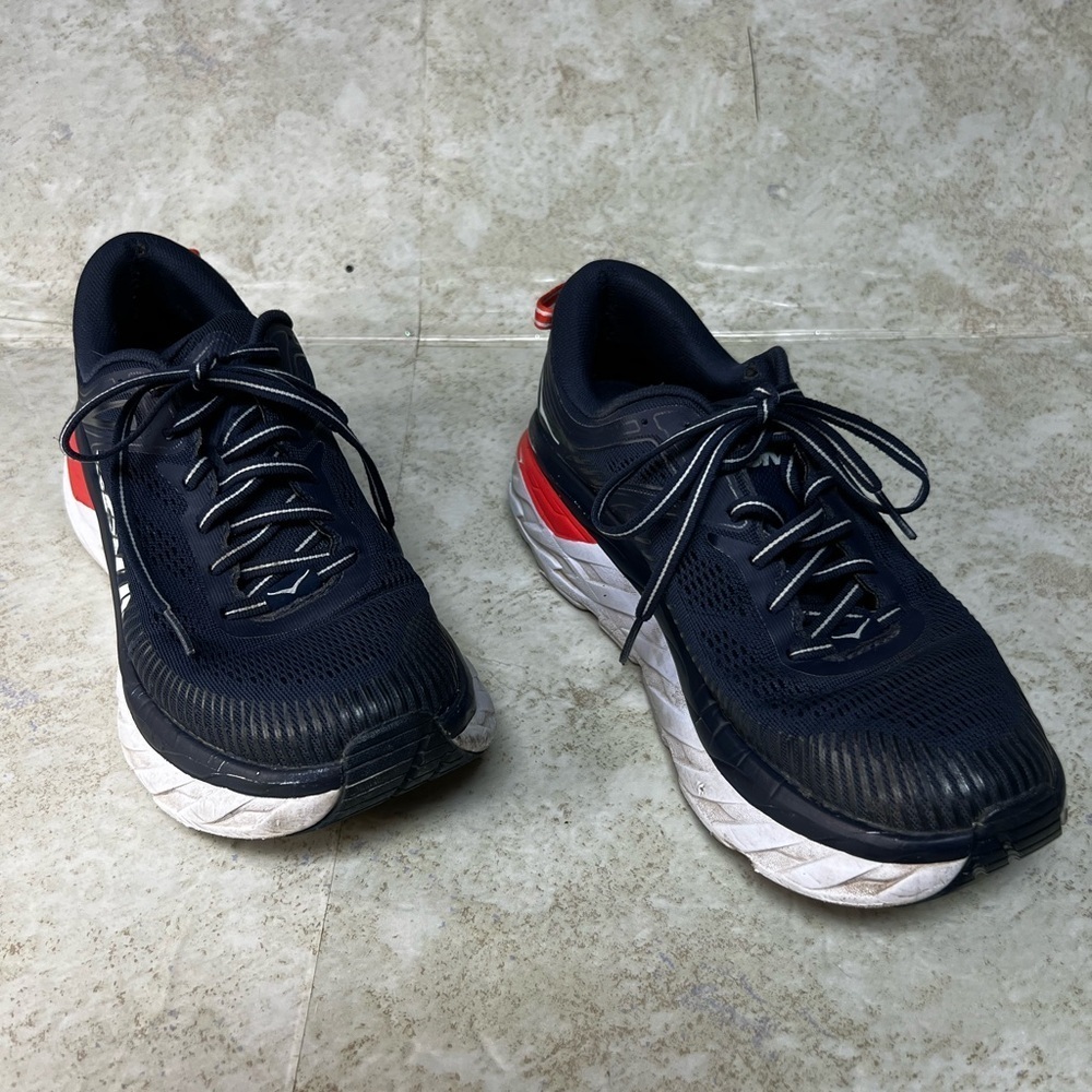 WMNS) HOKA‎ ONE ONE Bondi 7 'Dark Blue' 1110519-BIBBL Size 8.5